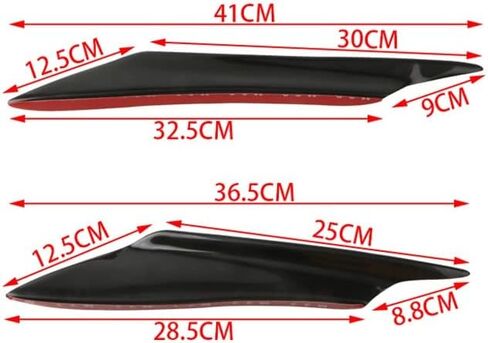 4PCS Car Front Bumper Lip Splitter Fins Body Spoiler Universal for VW for Golf MK7 MK6 for BMW for Benz for Audi for Honda(Carbon Fiber) in Saudi Arabia