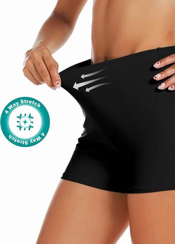 Women's Swim Shorts High Waisted Bathing Suit Bottoms Swimwear Boyshort Swimming Swimsuit Board Shorts in Kuwait