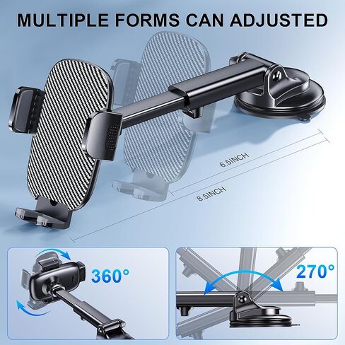 حامل الهاتف في السيارة لهاتف iPhone [شفط قوي] حامل الهاتف للوحة قيادة السيارة والزجاج الأمامي للملحقات العالمية [حافظات سميكة صديقة] حامل الهاتف الخليوي للسيارات يناسب هاتف iPhone الذكي in Kuwait