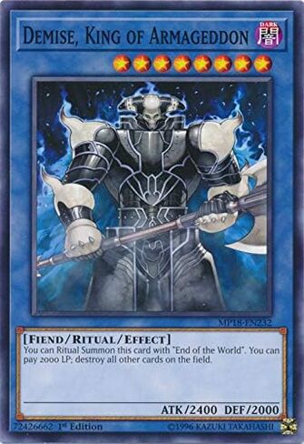 يو غي أوه! - Demise, King of Armageddon (MP18-EN232) - 2018 Mega-Tin Mega Pack - الإصدار الأول - Common in Saudi Arabia