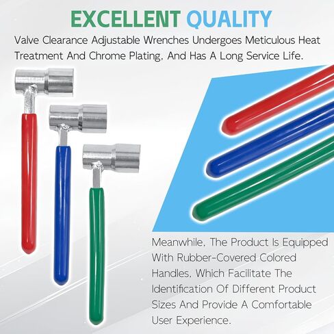 2218 أداة ضبط غماز صمام المحرك الصغير مجموعة من 6 قطع، مفاتيح ربط قابلة للتعديل لتخليص الصمامات تناسب الدراجات النارية ATV's ATC مع أدوات ضبط الغماز من النوع اللولبي in Kuwait