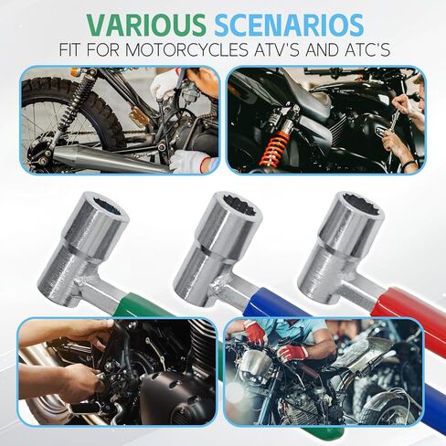 2218 أداة ضبط غماز صمام المحرك الصغير مجموعة من 6 قطع، مفاتيح ربط قابلة للتعديل لتخليص الصمامات تناسب الدراجات النارية ATV's ATC مع أدوات ضبط الغماز من النوع اللولبي in Kuwait