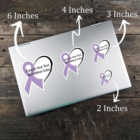 Custom Cancer Ribbon Single Sticker - Personalized Decal for Strength, Love, and Resilience - Ideal for Personal Support, Gifts, and Inspirational Decor in Kuwait