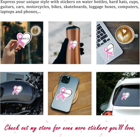 Custom Cancer Ribbon Single Sticker - Personalized Decal for Strength, Love, and Resilience - Ideal for Personal Support, Gifts, and Inspirational Decor in Kuwait