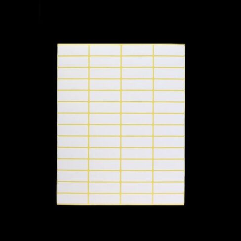 Generic 0.51x1.5 inch White Blank Sticker Label, Handwritten Mark Sticker, 840 Total Adhesive Labels, 15 Sheet in Saudi Arabia