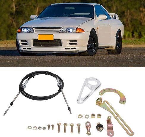 SIXRUN Hard Transmission Column Cable Shift Linkage Kit TH350 TH400 700R4 TH200 2004R 4L60 4L80E, fittef with 6ft Steering Column Diameter 2in for Short Selector Shaft Only in Saudi Arabia