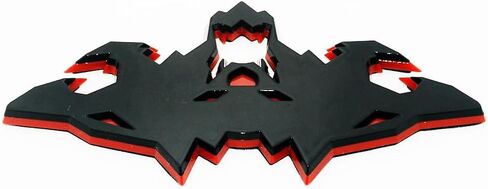 1Pc Wolf Pack Emblem Badge 3D Sticker Tailgate Trunk RearNameplate Self-Adhesive (Red) in Saudi Arabia