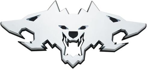 1Pc Wolf Pack Emblem Badge 3D Sticker Tailgate Trunk RearNameplate Self-Adhesive (Red) in Saudi Arabia