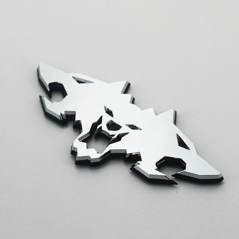 1Pc Wolf Pack Emblem Badge 3D Sticker Tailgate Trunk RearNameplate Self-Adhesive (Red) in Saudi Arabia