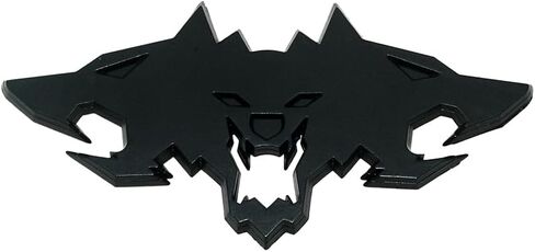 1Pc Wolf Pack Emblem Badge 3D Sticker Tailgate Trunk RearNameplate Self-Adhesive (Red) in Saudi Arabia