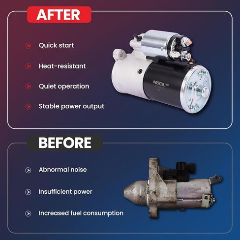 MOCA 6646 Starter Motor Fit for Lincoln 1999-2014 Navigator 5.4L, for Ford 1999-2013 F-450 F-550 Super Duty 6.8L, 1999-2012 Expedition 5.4L, 2007-2012 Mustang 5.4L in Saudi Arabia