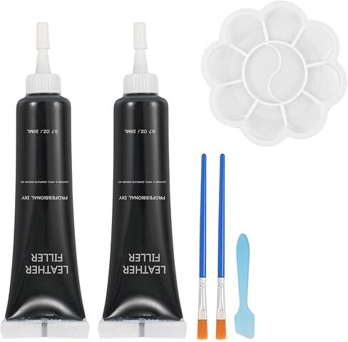 Leather Repair Kit for Couches, 12 Colors Vinyl Furniture Repair kit for Car Seats,Jacket,Belt, Purse, Leather Shoes,Boat Seat,Restore Leather Scratch, Tears & Burn Holes in Saudi Arabia