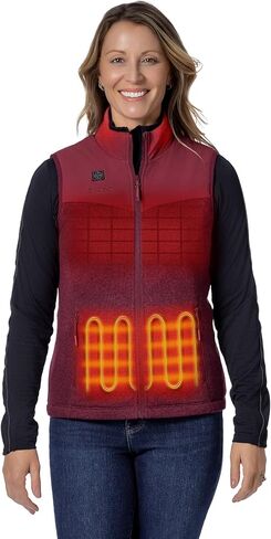 ORORO Women's Lightweight Heated Sweater Fleece Vest with 4 Heat Zones, Heated Recycled Fleece Vest (Charger Not Included) in Kuwait