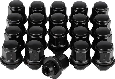 SCITOO M12x1.25 Lug Nuts Replacement for 2023 for Nissan Frontier,2016-2020 for NP300 Frontier,2014-2022 for NV350 Urvan,2017-2022 for Nissan Titan - 20PCS Closed Black Lug Nuts in Saudi Arabia