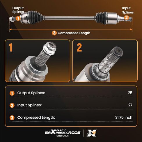 maXpeedingrods Front CV Axle Shaft Assembly for Subaru Forester Before 2014, Legacy ＆ Outback 2010-2014, Left or Right Side, Replace# 28321AJ010 in Saudi Arabia