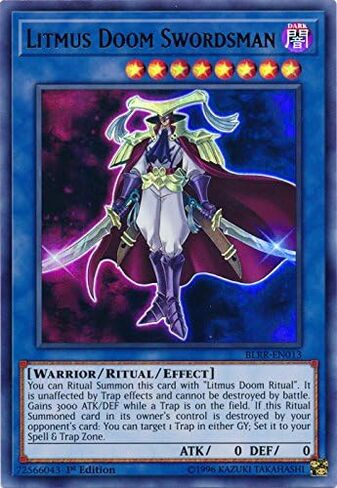 Yu-Gi-Oh! - Litmus Doom Swordsman - BLRR-EN013 - Ultra Rare - 1st Edition - Battles of Legend: Relentless Revenge in Saudi Arabia