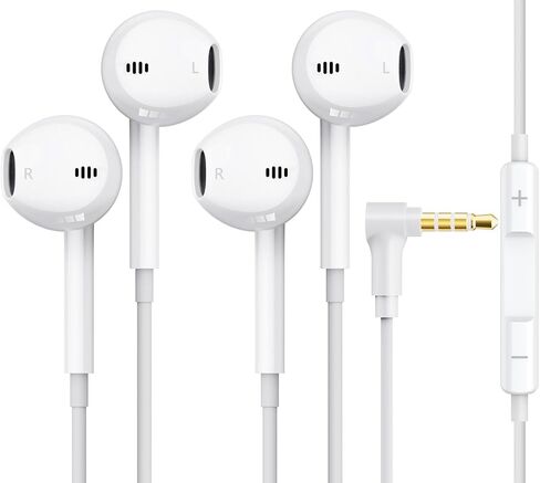 Wired Earbuds, 2 Pack 3.5mm Headphones with Mic, [MFi Certified] Clear Call Volume Control HiFi Stereo Surround Sounds Cord Earphones for Laptop PC Chromebook iPhone Samsung A14 Android Switch in Saudi Arabia
