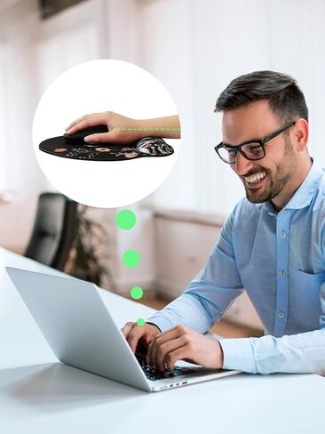1 Pack Custom Mouse Pad with Wrist Rest, Non-Slip Rubber Base Gaming Mice Pad for Home Office in Saudi Arabia