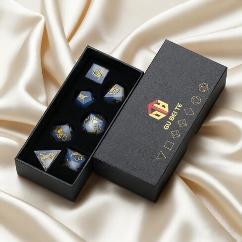 DND Dice Set 7-Pcs, Sharp Edge Cute Dog Style Resin Dice Polyhedral Resin Sharp Edge Dice for Roleplaying Games Dungeons and Dragons RPG MTG Table Games（Golden Retriever） in Saudi Arabia