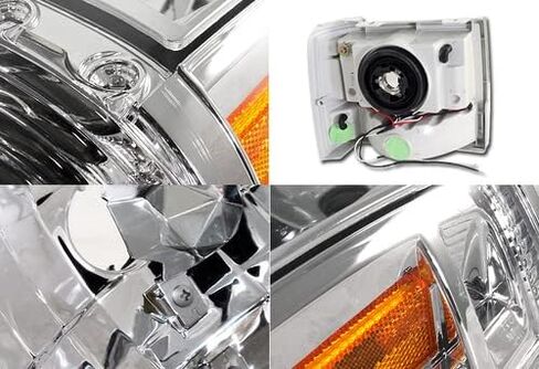 LED Daytime Running Headlight + Bumper Light + Corner Light 2 PCS Compatible with 1991-1994 Ford Explorer & Compatible with 1989-1992 Ford Ranger, Amber Reflector 1990 1991 (Chrome Housing) in Saudi Arabia