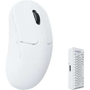 M3 Mini 4K Wireless Mouse Signature Edition 5.1/2.4 GHz/Wired Optical Mouse, Ultra-Lightweight 55g Programmable PixArt 3395 Sensor with up to 26,000 DPI/ 650 IPS for Windows Mac Linux - Black in Kuwait