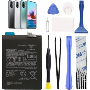 GREEN FUSION New 0 Cycle BN59 Replacement Battery Compatible with Xiaomi Redmi Note 10S & Redmi Note 10 4G with Tools in Kuwait