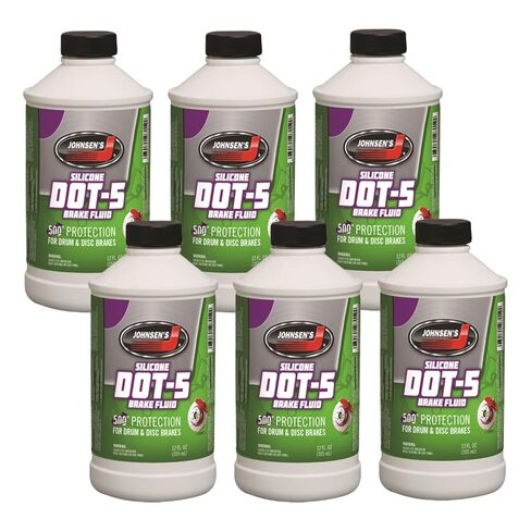 سائل الفرامل جونسون 7012-6-6PK سيليكون DOT-5 - 12 أونصة، (عبوة من 6 قطع) in Saudi Arabia