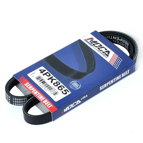حزام MOCA 4PK865 EPDM Serpentine يناسب Geo 97-95 Metro L4 1.3L، 93-91 Prizm L4 1.6L، لهوندا 95-94 Civic Del Sol L4 1.6L، لهيونداي 89-87 Excel L4 1.5L، 09-05 Tucson L4 2.0L، والمزيد in Saudi Arabia