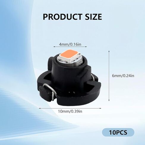 10 قطع لمبة T4.2 LED، لمبة LED للسيارة 6000K، إضاءة داخلية للسيارة، IP65 3030 SMD Chip Bulbs Dash Lights، مصابيح مجموعة أدوات 12 فولت، لوحة LED عالمية موفرة للطاقة، فانوس سيارة A/C (وردي) in Kuwait