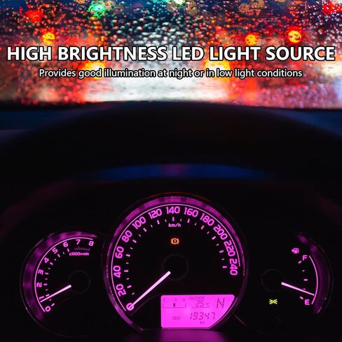 10 قطع لمبة T4.2 LED، لمبة LED للسيارة 6000K، إضاءة داخلية للسيارة، IP65 3030 SMD Chip Bulbs Dash Lights، مصابيح مجموعة أدوات 12 فولت، لوحة LED عالمية موفرة للطاقة، فانوس سيارة A/C (وردي) in Kuwait