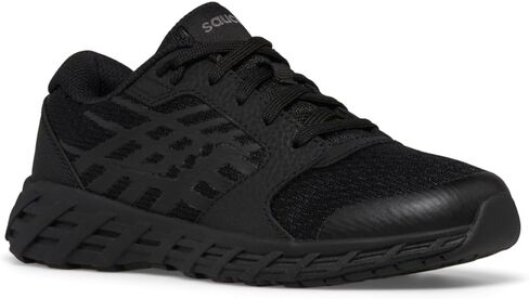 Saucony Wind 2.0 Sneaker, Black, 4 Wide US Unisex Big_Kid in Saudi Arabia