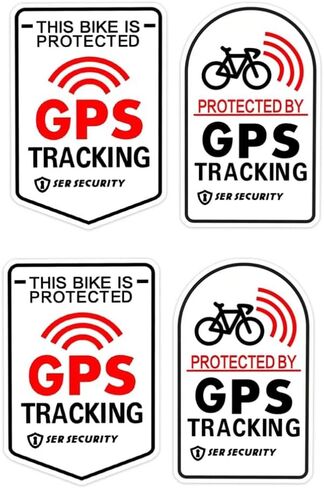 4pcs 2.76'' Anti-Theft GPS Bike Security Sticker, Waterproof Exterior Accessories with This Bike is Protected Text - for Bicycle, Motorcycle, E-Bike - Compatible with GPS Trackers| CZ85 in Saudi Arabia