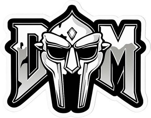 ملصق MF Doom - ملصق فينيل جمالي - ملصق لاصق مقاوم للماء للكمبيوتر المحمول، زجاجة مياه، سيارة، مجلة، سجل القصاصات، الهاتف - ملصق متين 4 بوصات للمراهقين والبالغين والأطفال in Kuwait