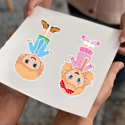ملصقات TIAMECH Make A Face and Dress Up للأطفال - 24 ورقة اصنع بنفسك ملصقات للأولاد والبنات، هدايا الحفلات الإبداعية، هدية عيد ميلاد، مكافآت الفصل الدراسي (حجم كبير 8.3 × 5.9 بوصة) in Kuwait