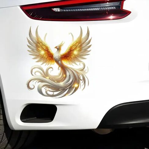 Stunning Flying Phoenix PVC Vinyl Car Decals Stickers Waterproof Self-Adhesive Decals for Cars, Laptops, Trucks, Motorcycles Wall Window Luggage Scratch Cover Door Decor Sticker in Saudi Arabia