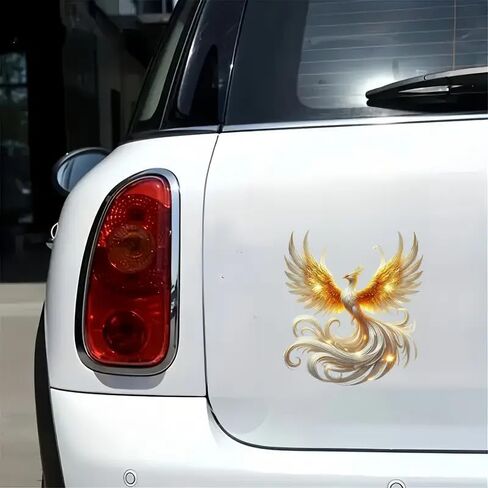Stunning Flying Phoenix PVC Vinyl Car Decals Stickers Waterproof Self-Adhesive Decals for Cars, Laptops, Trucks, Motorcycles Wall Window Luggage Scratch Cover Door Decor Sticker in Saudi Arabia