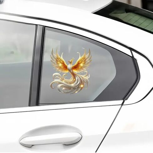 Stunning Flying Phoenix PVC Vinyl Car Decals Stickers Waterproof Self-Adhesive Decals for Cars, Laptops, Trucks, Motorcycles Wall Window Luggage Scratch Cover Door Decor Sticker in Saudi Arabia