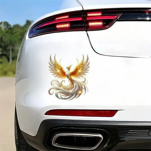 Stunning Flying Phoenix PVC Vinyl Car Decals Stickers Waterproof Self-Adhesive Decals for Cars, Laptops, Trucks, Motorcycles Wall Window Luggage Scratch Cover Door Decor Sticker in Saudi Arabia
