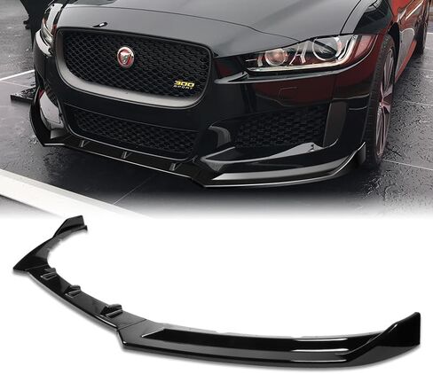 5pcs Combo Front Bumper Body Kit Lip + Side Skirt Extensions Diffuser Compatible with 2016-2019 Jaguar XE 2017 2018 (Unpainted Black) in Saudi Arabia