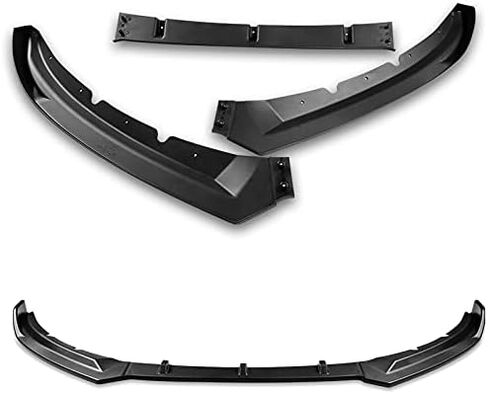 5pcs Combo Front Bumper Body Kit Lip + Side Skirt Extensions Diffuser Compatible with 2016-2019 Jaguar XE 2017 2018 (Unpainted Black) in Saudi Arabia