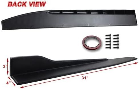 5pcs Combo Front Bumper Body Kit Lip + Side Skirt Extensions Diffuser Compatible with 2016-2019 Jaguar XE 2017 2018 (Unpainted Black) in Saudi Arabia