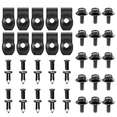 35 PCS Engine Under Cover Splash Shield Guard Body Bolts Bumper Fender Liner Push Retainer Fastener Rivet Clips in Saudi Arabia
