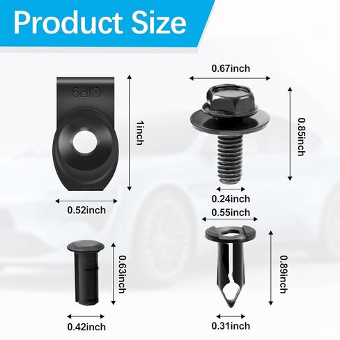 35 PCS Engine Under Cover Splash Shield Guard Body Bolts Bumper Fender Liner Push Retainer Fastener Rivet Clips in Saudi Arabia