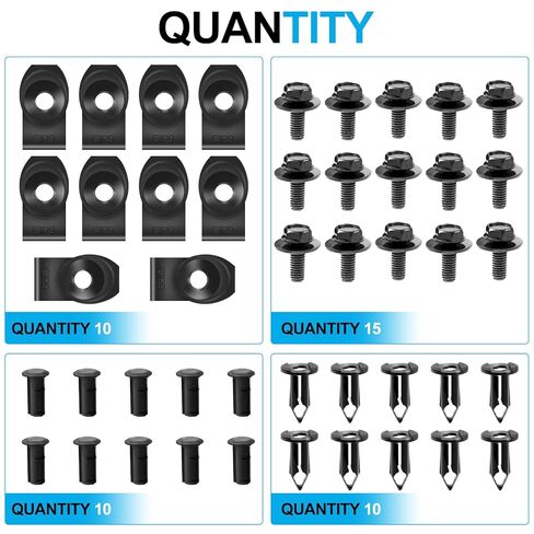 35 PCS Engine Under Cover Splash Shield Guard Body Bolts Bumper Fender Liner Push Retainer Fastener Rivet Clips in Saudi Arabia