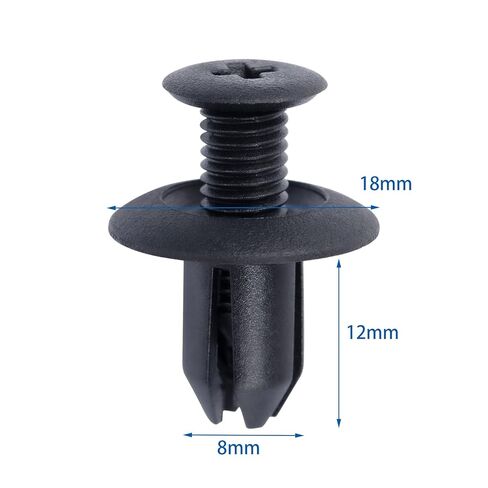 OAUTOO 30PCS 8mm Push-Type Retainer Clip Compatible with Mazda B092-51-833; Ford W705845-S300; Hyundai 86590-28000 in Saudi Arabia