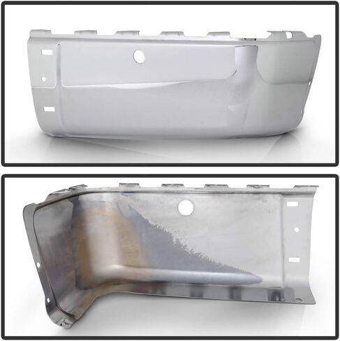 ACANII - For 2007-2013 Chevy silverado 1500 GMC Sierre 1500 Chrome Steel Rear Bumper End Cap w/Holes Passenger Side in Saudi Arabia