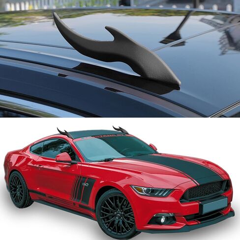 Car Roof Decoration 3D Devil Horn Car Accessories Stickers Beans Fun Wacky for Car Topper Creative Exterior Accessory for Mailbox Garden Dog House Home Decorations(Black) in Saudi Arabia