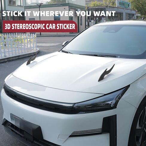 Car Roof Decoration 3D Devil Horn Car Accessories Stickers Beans Fun Wacky for Car Topper Creative Exterior Accessory for Mailbox Garden Dog House Home Decorations(Black) in Saudi Arabia