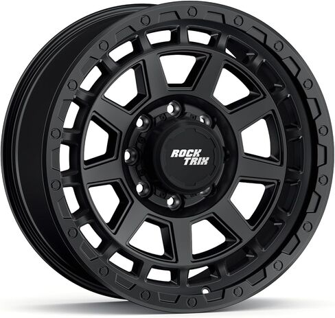 RockTrix RT114 20 inch Wheel 8x170 Compatible with Ford 1999+ F250 F350, 20x9 (-12 Offset, 4.5 Backspace), Black, Also fits 2000-2005 Excursion F-250 F-350 Super Duty in Saudi Arabia