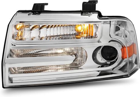 AKKON - يناسب 2007-2014 Lincoln Navigator SUV [نوع HID زينون] جهاز عرض كروم للمصابيح الأمامية للركاب الجانب الأيمن in Saudi Arabia